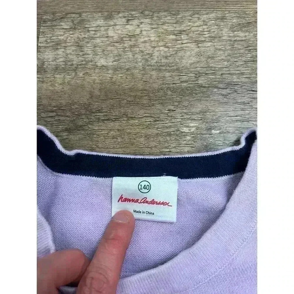 Hanna Andersson Purple Bow Sweater Youth Pullover Combed Cotton Size 140 (10) - Picture 5 of 13